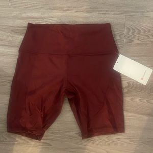 Burgundy lululemon align 8” shorts